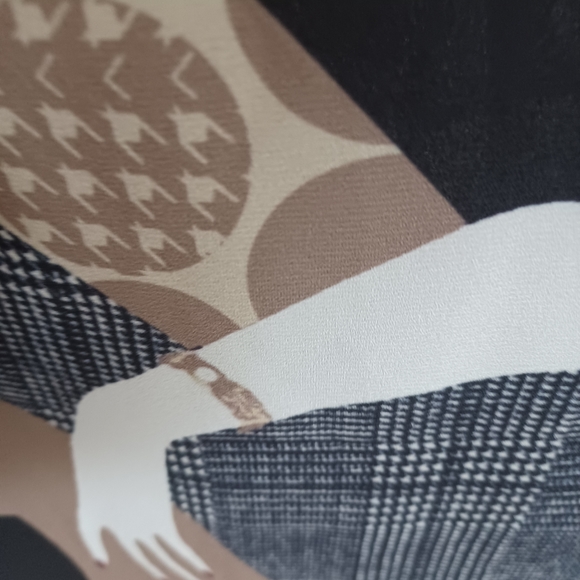 Bali Corp. Womens Size XL Art Deco Lady Silhouette with gold beaded jewelry - Picture 3 of 8